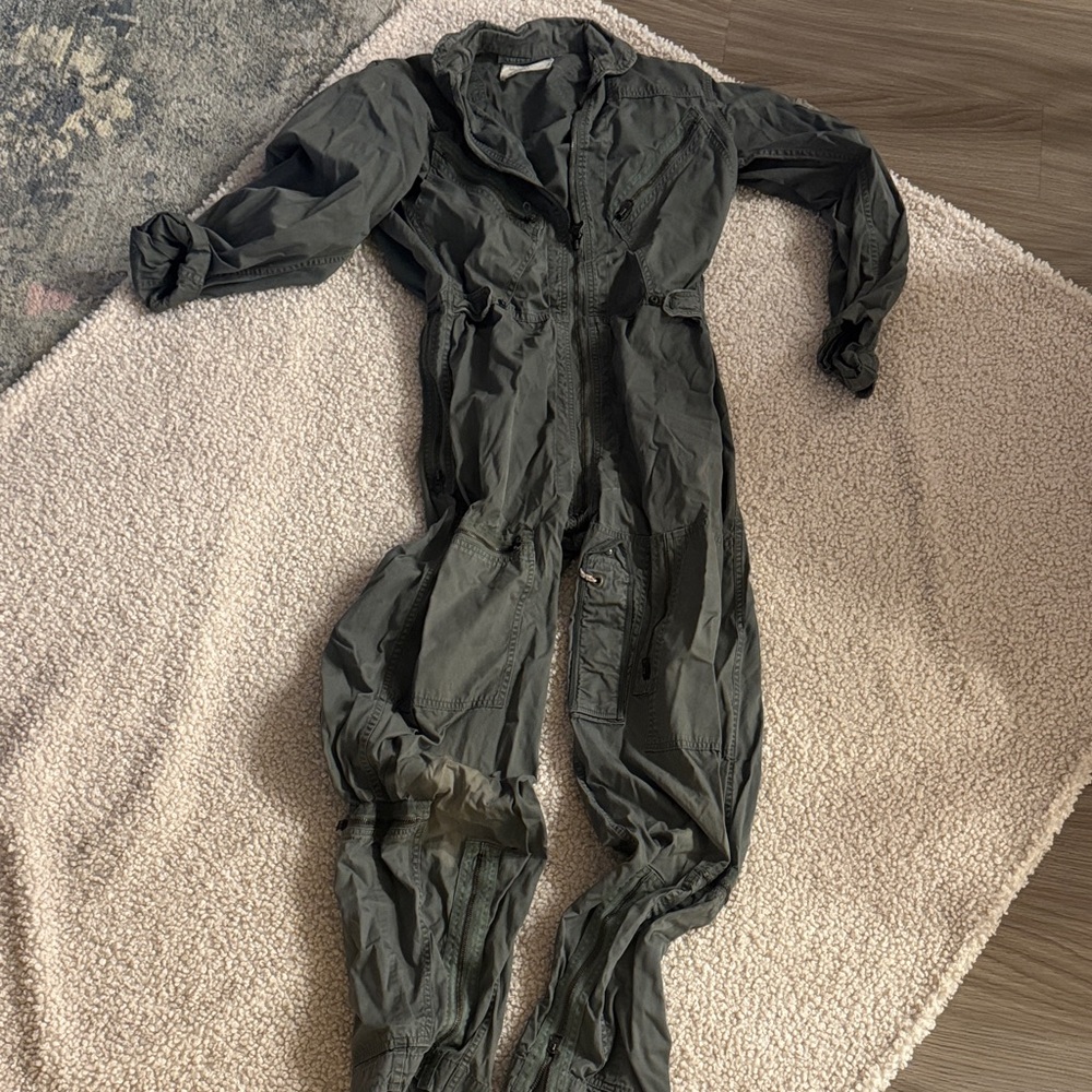 Dark Green Vintage Army Jumpsuit/flight suit